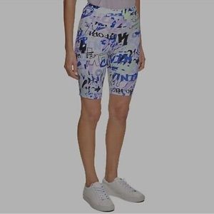 Calvin Klein Women's Bike Short High Rise Fashion Print City Tag Orchd XS